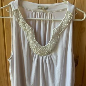 Silky feel beautiful beaded tank